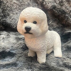 Sandicast White Dog Figurine